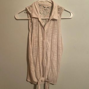 White Aeropostale tank top lace back